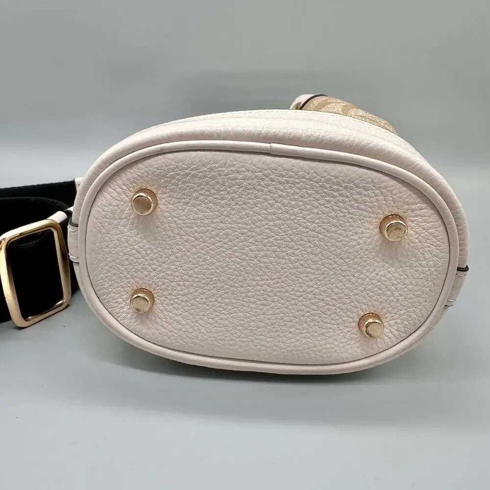Coach Dempsey Mini Bucket Bag Crossbody Purse Signature Canvas Light Khaki Chalk - Picture 7 of 16
